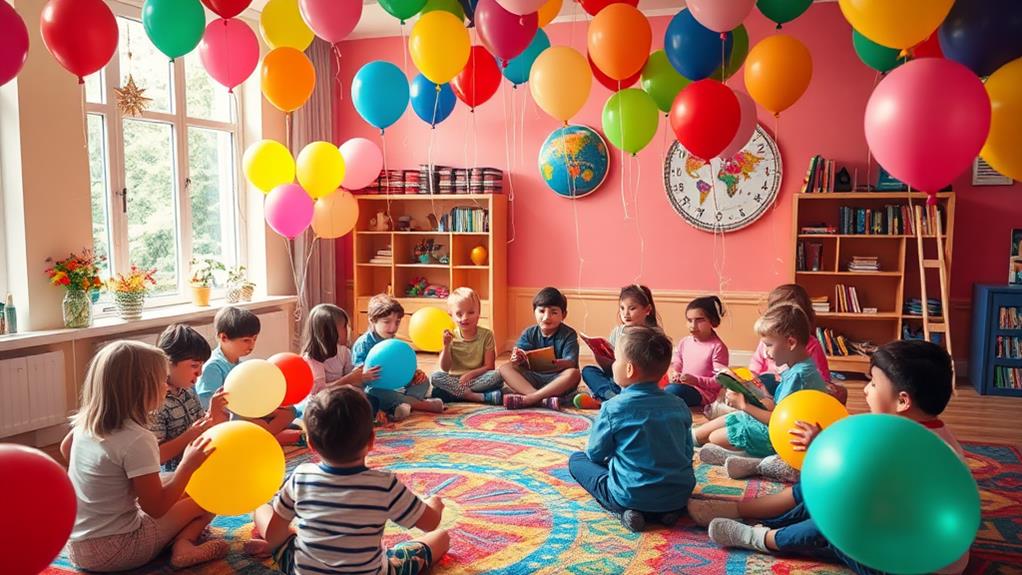 colorful balloons and storytelling