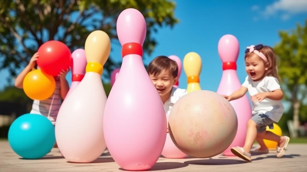 inflatable bowling game fun